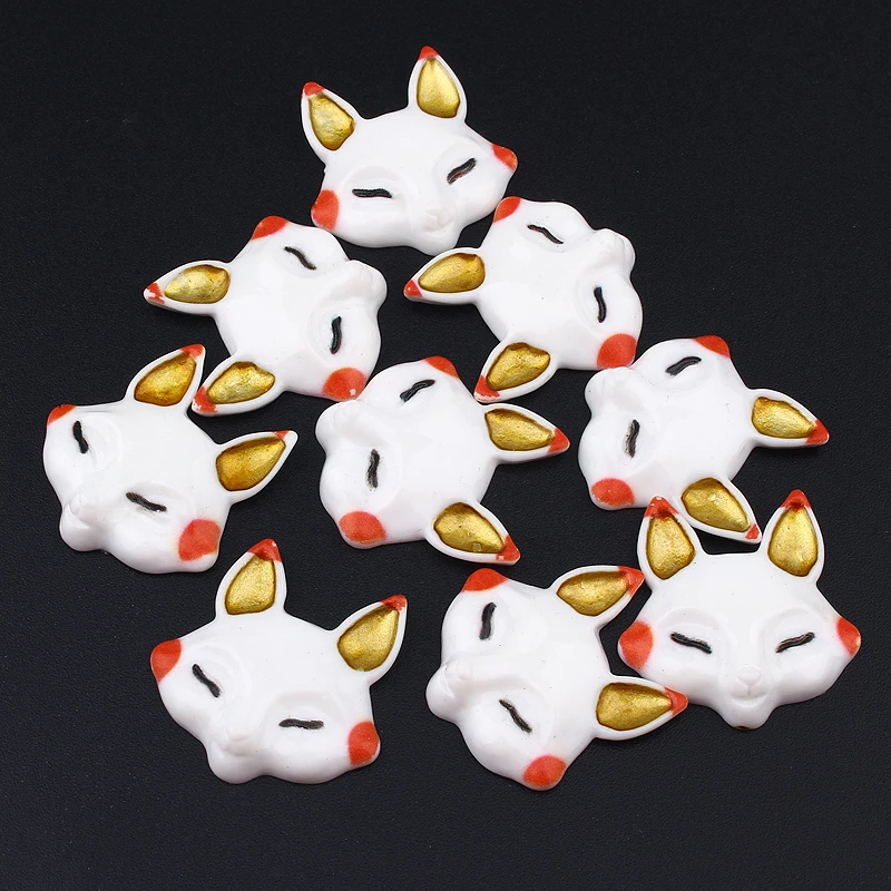 10 шт. основа для кабошона серег маска лисицы лица принадлежности колец 30 мм