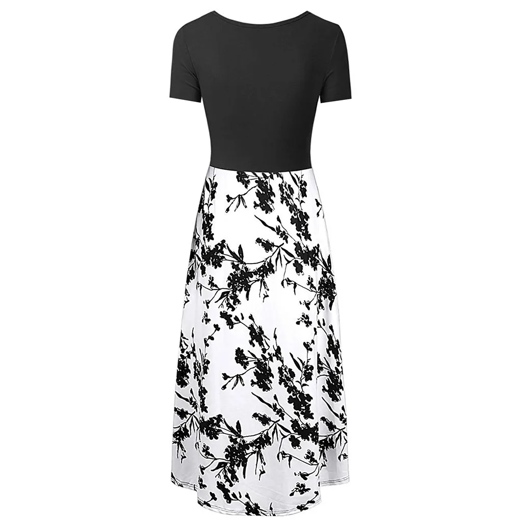 

LONSANT Pregnanty Dresses Floral pattern O-neck Breastfeeding Maternity Women Nursing Skirt Summer Ladies Clothes 2020 drop ship