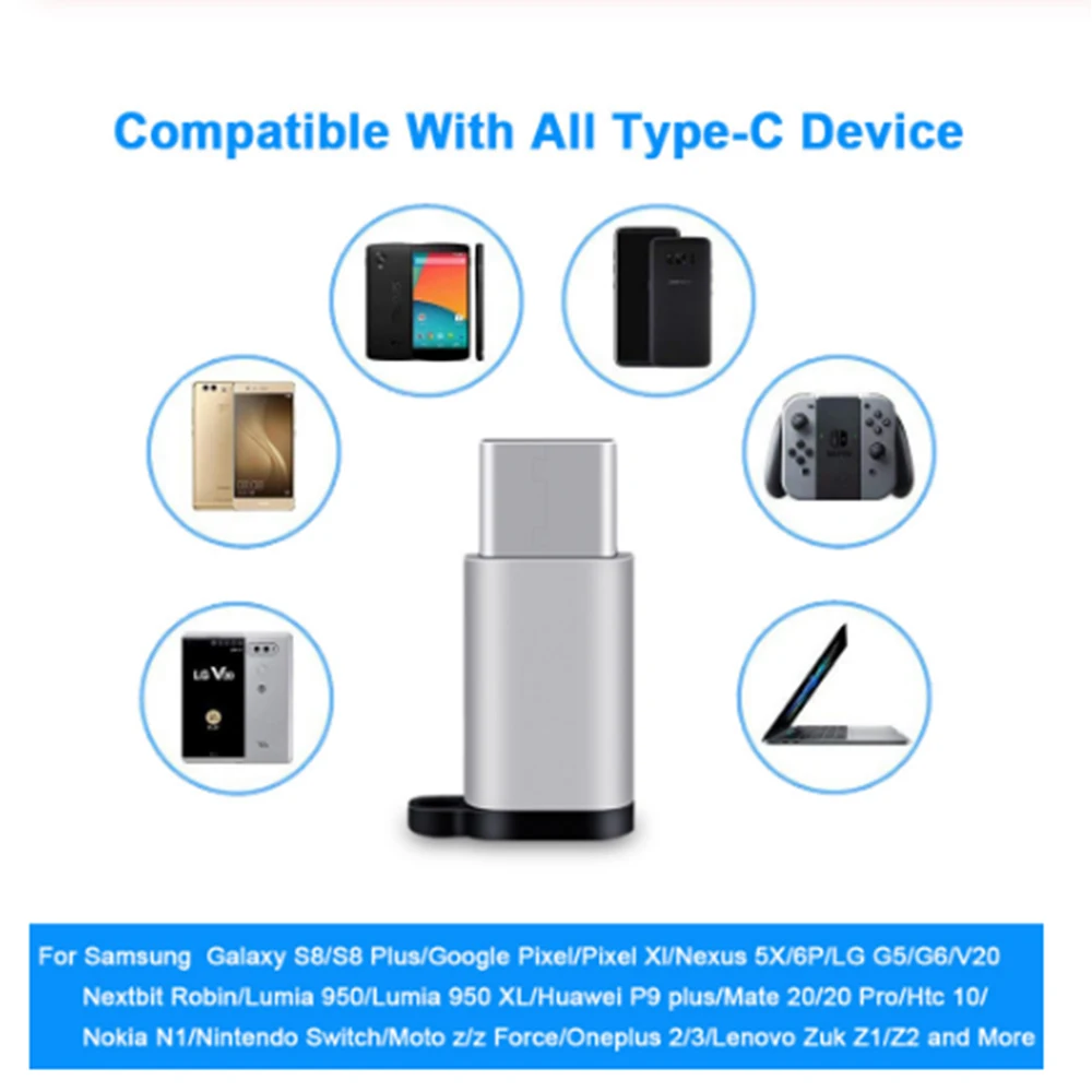 ANSEIP 3 Pack Портативный брелок кабель USB Type C адаптер OTG Micro Usb к конвертер для Huawei Samsung