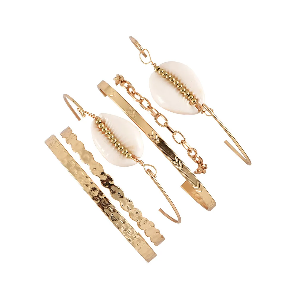 Alyxuy 6 шт./компл. модное богемное двойная натуральная раковина браслет на запястье