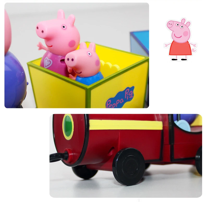 Peppa Pig Grandpa's train DiY Model George Family Anime PVC Action Figure Toys for Kids Birthday Christmas Gift | Игрушки и хобби