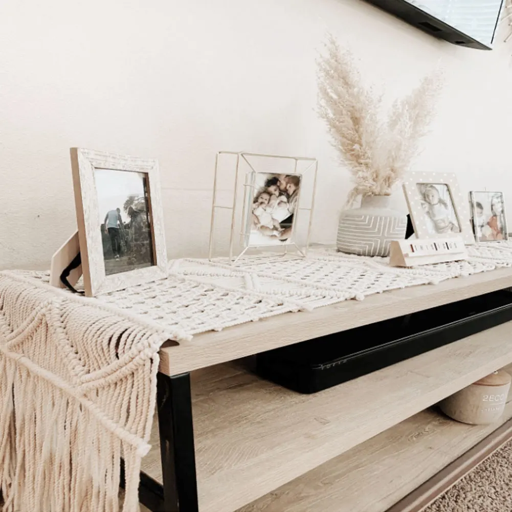 

Macrame Table Runner With Tassels Bohemian Woven Table Runner Wedding Decoration Handmade Macrame Table Runner Home Decor