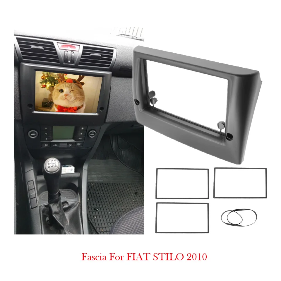 Автомобильный радиоприемник 2 Din подходит для FIAT Stilo 2010 стерео рамка панель