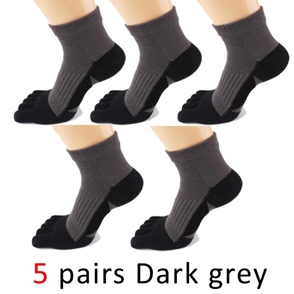 Dark grey VERIDICAL, 5 пар/лот, хлопковые носки с пальцами для мужчин и мальчиков, хорошее качество, компрессионные короткие носки с пятью пальцами, мужские носки - Цвет: Dark grey