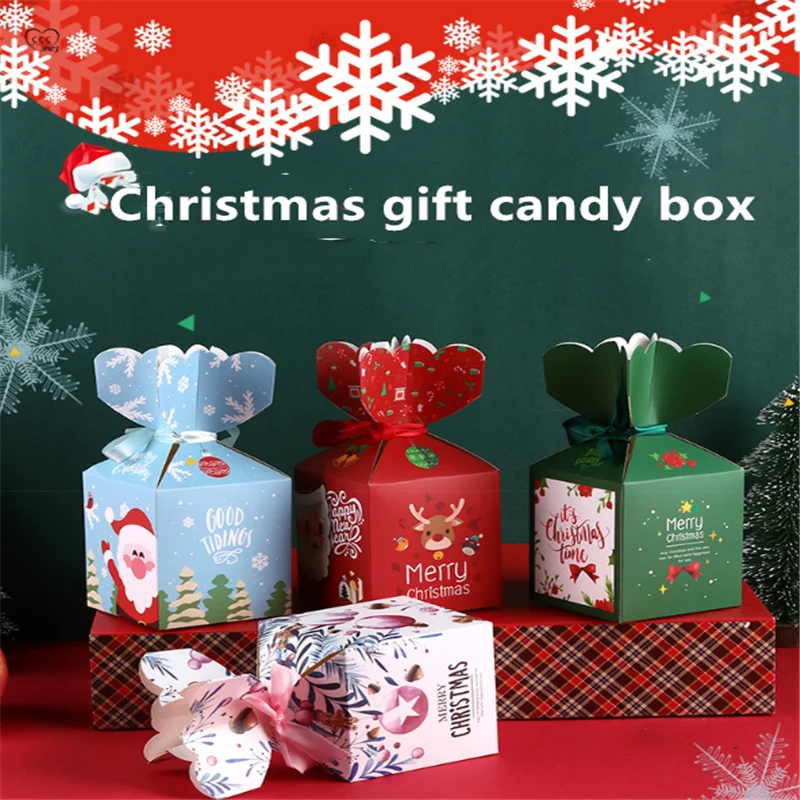 5 шт. креативная Подарочная коробка с рисунком яблока на Рождество украшение для