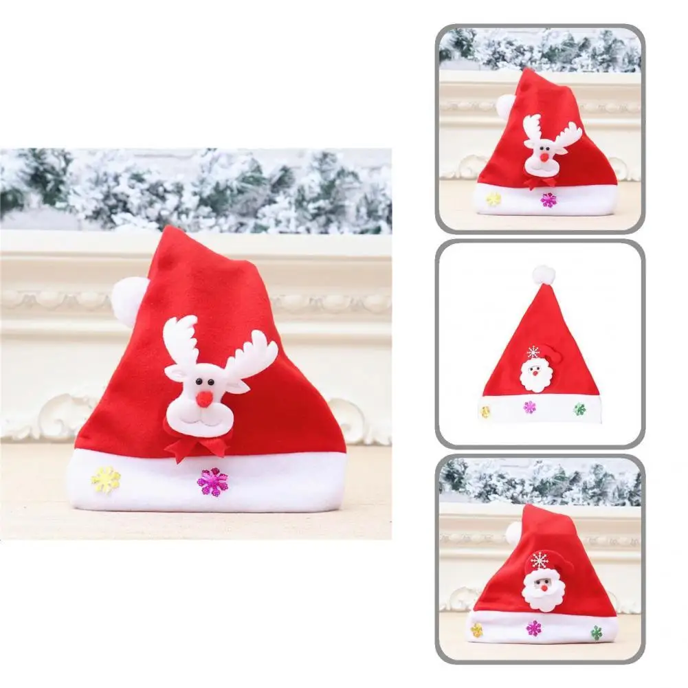 

New Year Hat Cute Santa Claus Snowflakes Hat Snowflakes Light Santa Claus Hat