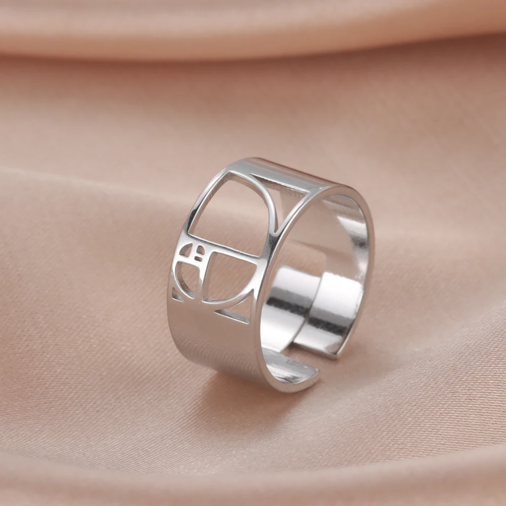 Dawapara спираль фибоначи кольцо с соотношением священной геометрии ювелирные