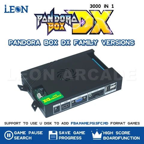 Консоль Pandora Box DX, с функцией сохранения, высокий балл, поддержка Fba Mame Ps1