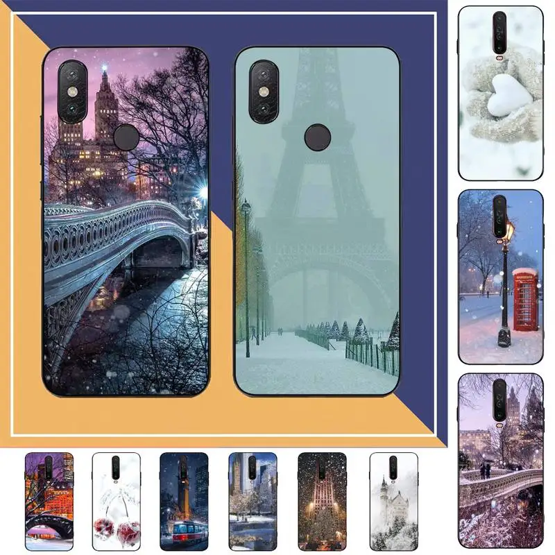 FHNBLJ зимний Нью Йорк Центральный чехол для телефона RedMi note 7 8 9 6 5 4 X pro 8T 5A|Бамперы| |