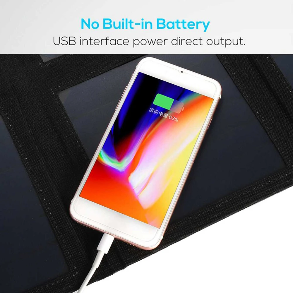 1 шт. Sunpower 30 Вт 5 в двойной USB порт солнечная панель складное зарядное устройство