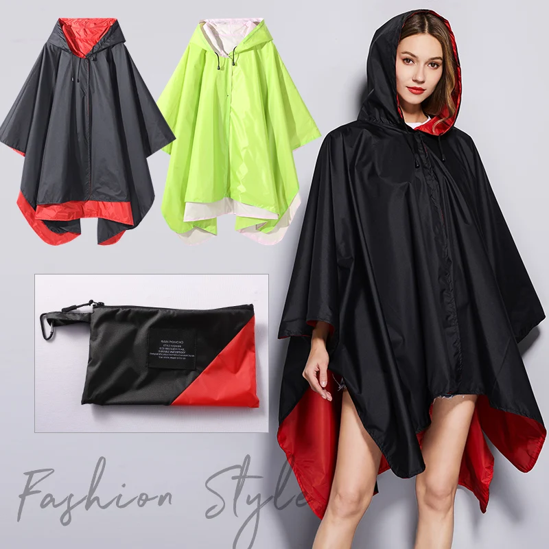 Fashion Rain Cover Double Decker Men s And Women Cloaks With Long Raincoat Windbreaker Lovers Coat Loose Size | Дом и сад