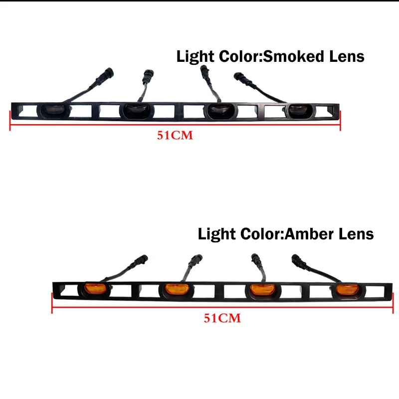 IJDM 4 шт. набор передний бампер Капот Решетка Светодиодный Янтарный Белый свет для