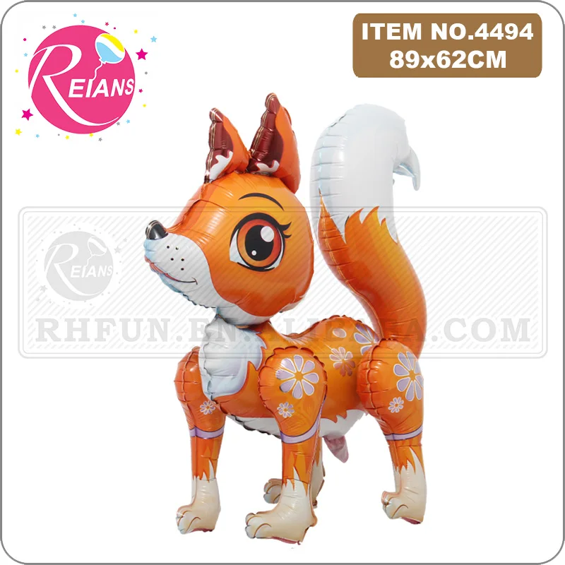 

SelfStand Zoo Monkey dog Camel deer Rabbit Fox Animal Foil Balloon Happy Birthday Decorations baby shower Party Supplies Toy