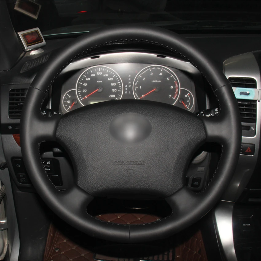 Кожаная оплетка Nappa на заднем колесе для Toyota Land Cruiser Prado 120 2004 2009 чехол рулевое