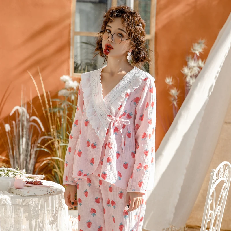 2021 беременных уход за матерью пижамный комплект с длинным рукавом и v образным