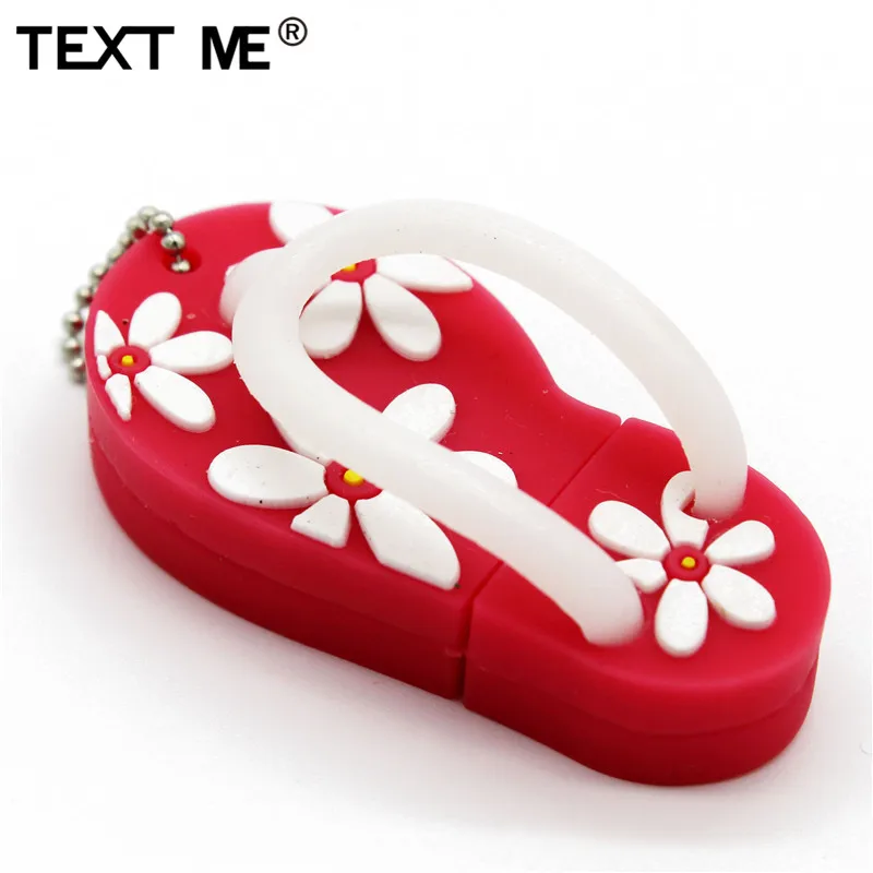 TEXT ME 64GB ummer классные шлепанцы usb флеш накопитель 2 0 4GB 8GB 16GB 32GB Флешка U диск|USB