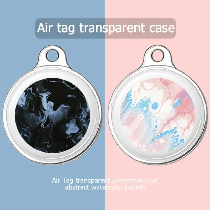 

Protective Case For AirTags Locator Tracker Anti-lost Soft TUP Color Cover Case With Keychain Design For Convenient Carrying