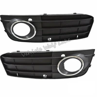 2pcs left and right for audi a4 b8 sedan 2008 2009 2010 2011 2012 car styling front bumper fog light fog lamp lower grille cover