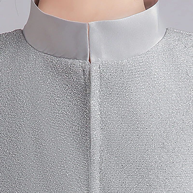 

Flower Girl Dresses Three Quarter Tulle Ball Gown Knee-Length Sequined Elegant Lace Gray O-Neck Kids Party Princess Skirt D331