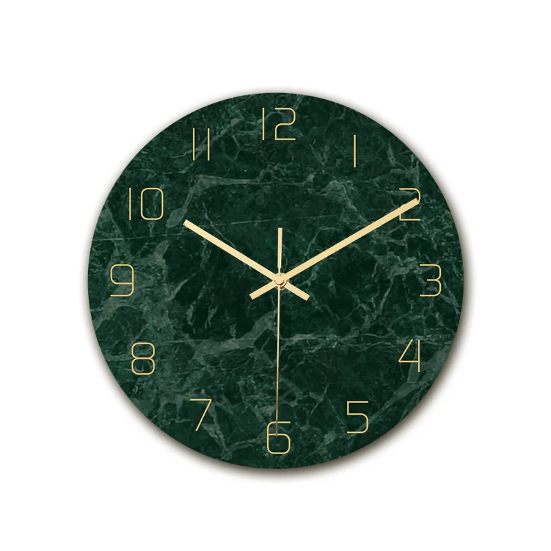 

Marble Wall Clock Modern Design Luxury Art Acrylic Clocks Chinese Style Silent Golden Deco Murale Home Decor for Living Room b