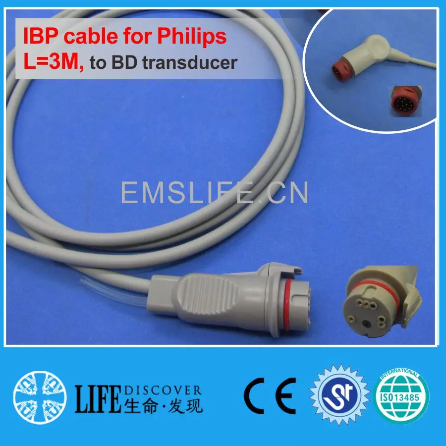 

PHILI 12pin IBP cable for BD disposable pressure transducer