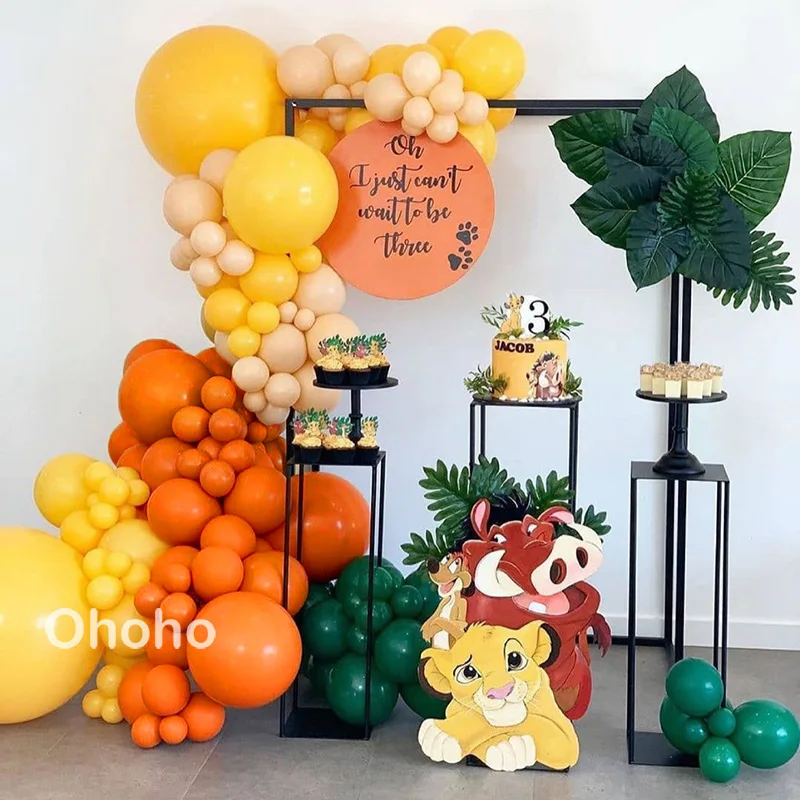 

Retro Orange Yellow Baby Shower Boy Balloon Garland Arch Girl Birthday Party Baptism Wedding Halloween Decoration Accessories