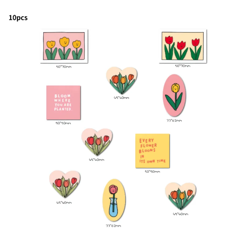 Новые милые корейские наклейки в стиле Ins медведь сердце цветы Маргаритка