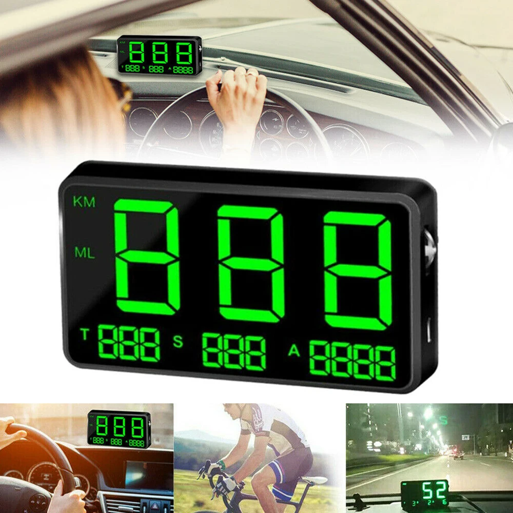

Автомобильный цифровой GPS Спидометр головой вверх Дисплей превышение скорости миль в час)/км усталости Предупреждение сигнализации лобово...
