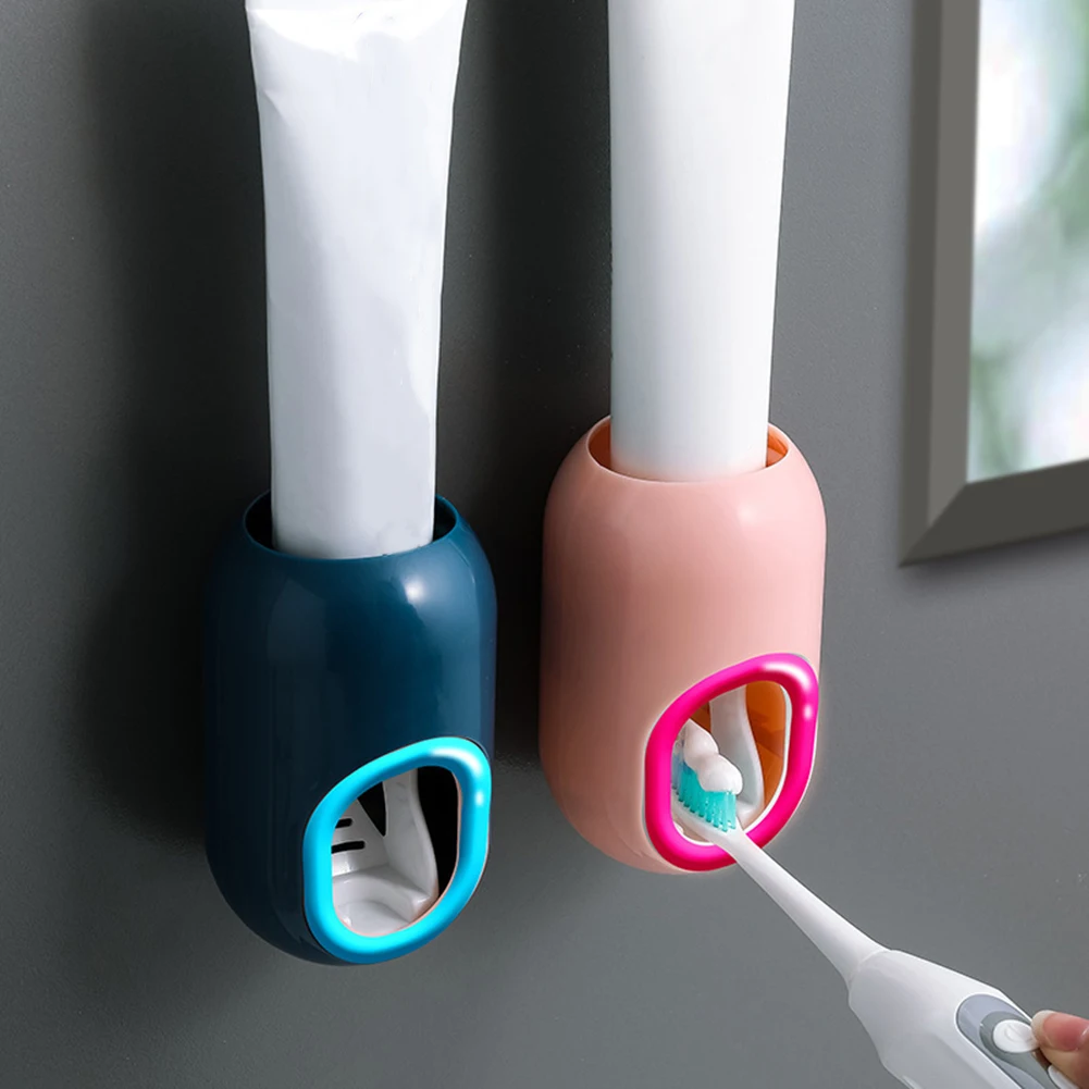 

Household Adult Children Toothpaste Racks Wall-mounted Automatic Squeeze Toothpaste Dispensers Bathroom Toothpaste Dispenser Hot