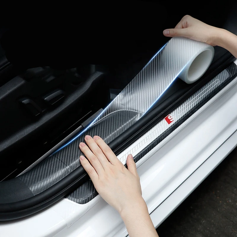 

Lcyonger 3/5M Car Door Plate Sticker Bumper Body Anti Scratch Strip Protector Sill Scuff Plate Stickers Cover Car Accessories