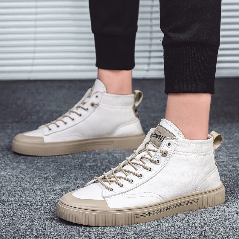 2019 мужские кроссовки с высоким берцем одноцветная повседневная обувь модная