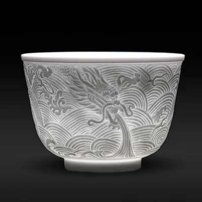 Dragon Китайский стиль 12 Благоприятный Зодиак керамические резинки 3D чайная чашка кунг-фу чай пуэр фарфоровая чайная чашка набор чайная церемония подарки 100 мл - Цвет: Dragon