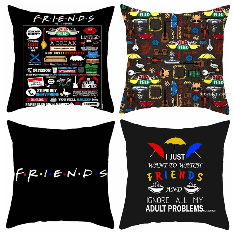 

ZENGIA Friends TV Show Cushion cover Pillow Case Polyester Friends Pillow cover Joey Tribbiani Throw Pillow Case Home Decor