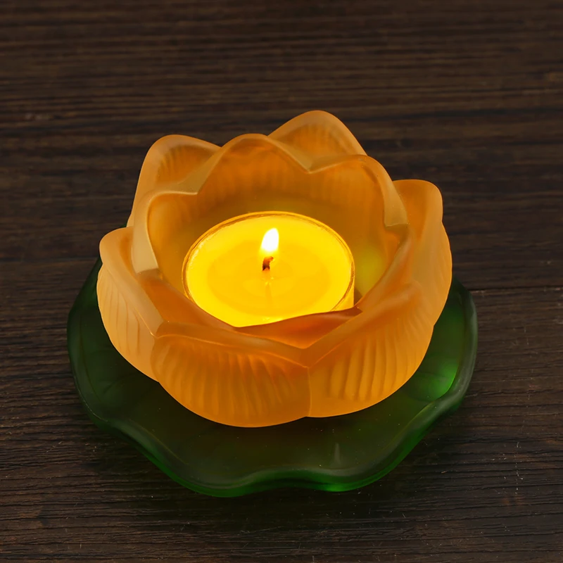 Золотой прозрачный Ретро подсвечник стеклянный стол золотой чайный