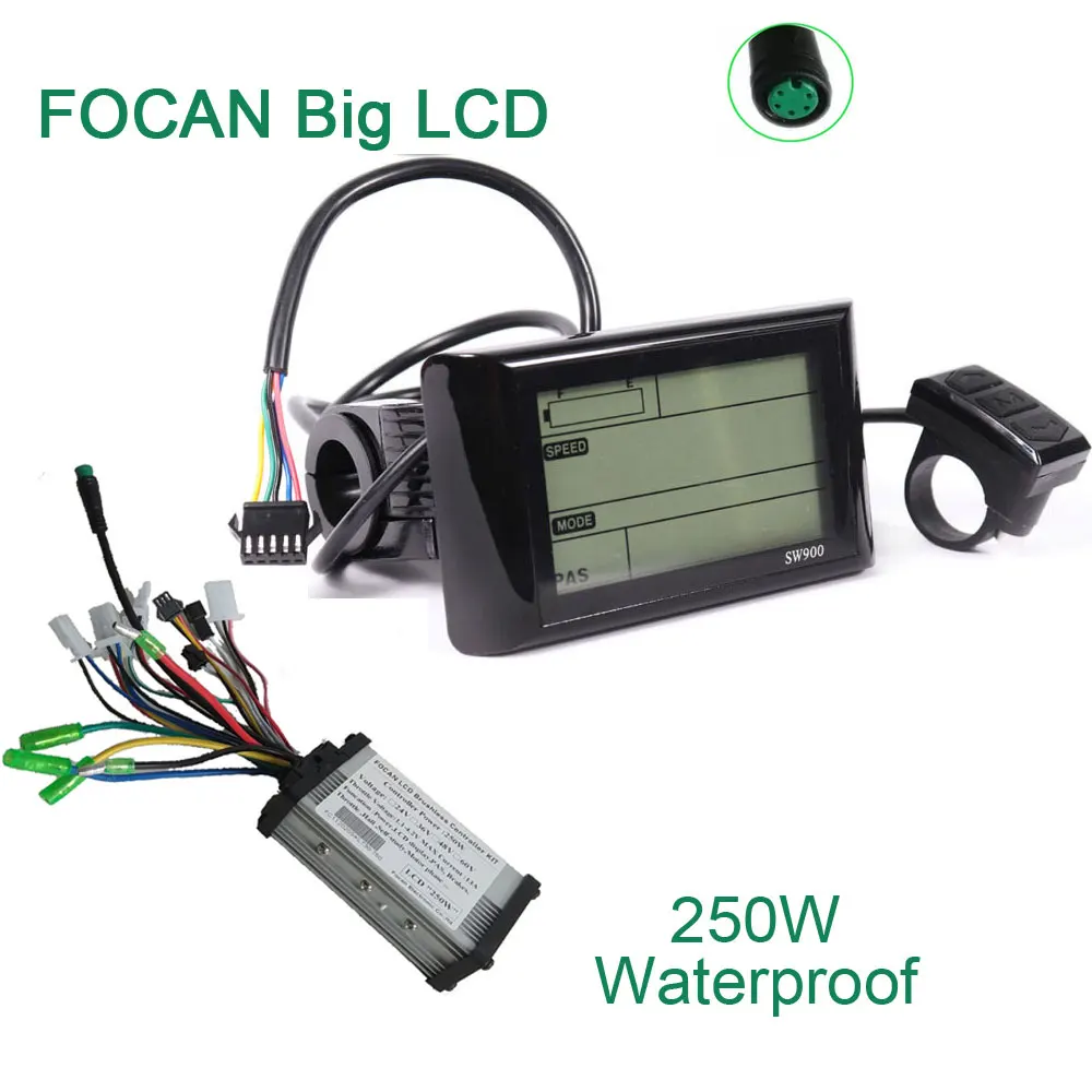 FOCAN 24 в 36 48 60 72 SW900 большой экран ЖК дисплей измеритель для электроскутера