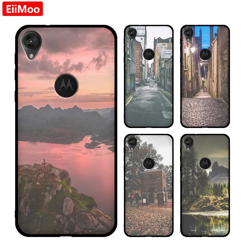 Мягкий силиконовый чехол EiiMoo для Motorola Moto E6 модель 2019 года Модный телефона E 6