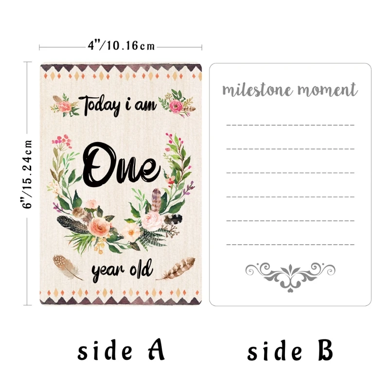 

12 Pcs Month Sticker Baby Photography Milestone Memorial Monthly Newborn Kids Commemorative Card Number Photo Props