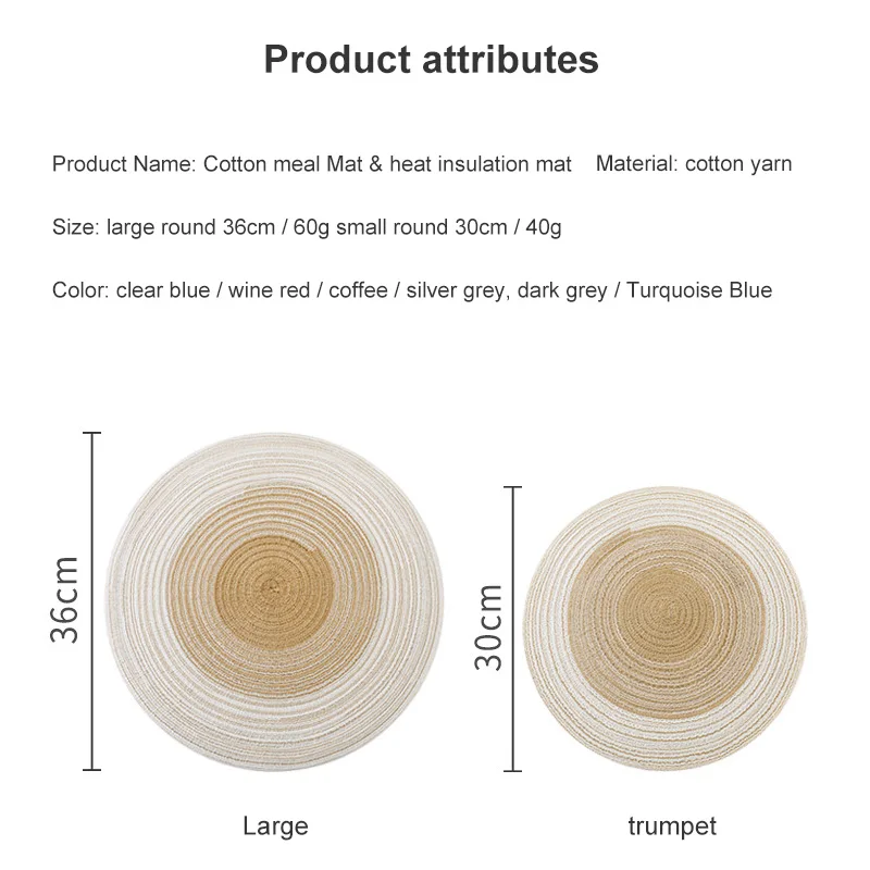 

Round Potholder Table Mat Nordic Western Place Mat Bowl Mat Tea Coaster Japanese Cotton And Linen Dinner Plate Coffee Cup Coaste