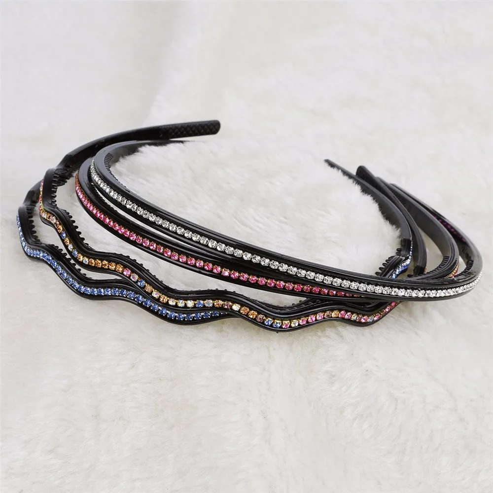 1 шт. повязки на голову Non slip ободок Красочные Стразы с цветочным рисунком в виде