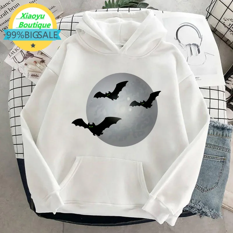 

Повседневная Женская толстовка с капюшоном в стиле Харадзюку, свитшот для Хэллоуина, Женский пуловер с длинным рукавом в Корейском стиле, с...