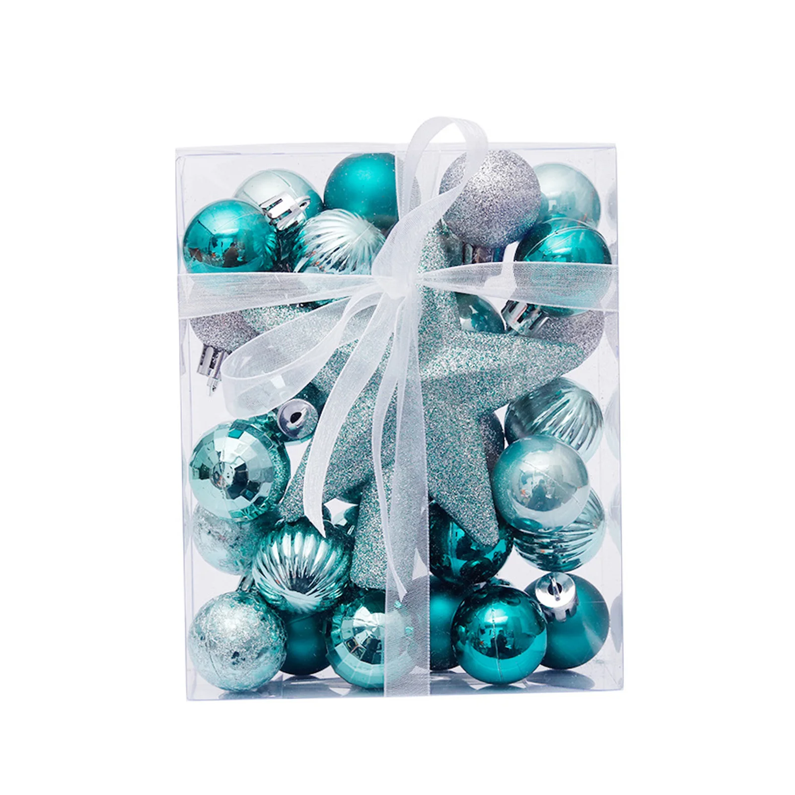 

30pcs/box Colorful Party Home Decor Gift Christmas Tree Topper Festival Cute Holiday Ornament Living Room DIY Star Ball