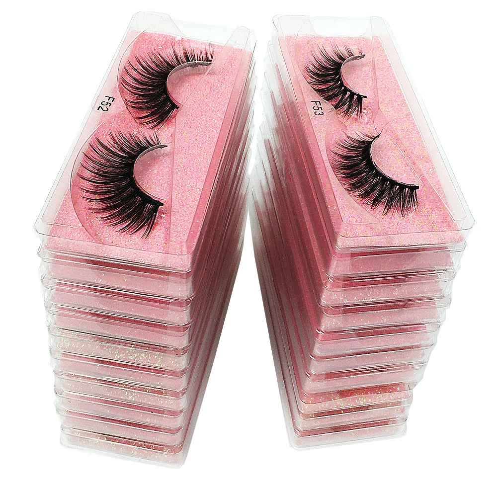 Mink Lashes Bulk Wholesale 30/50/100 Pairs 3d Faux Mink Eyelashes Natural False Lashes Pack Makeup Soft Thick Fake Eyelashes