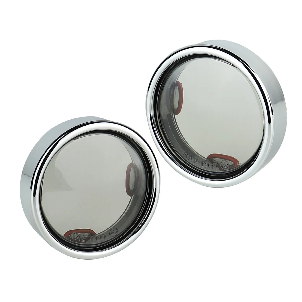 

1 pair Turn Signals Light Smoke Lens Cover For Dyna Softail Sportster 883 1200 XL Touring Road King