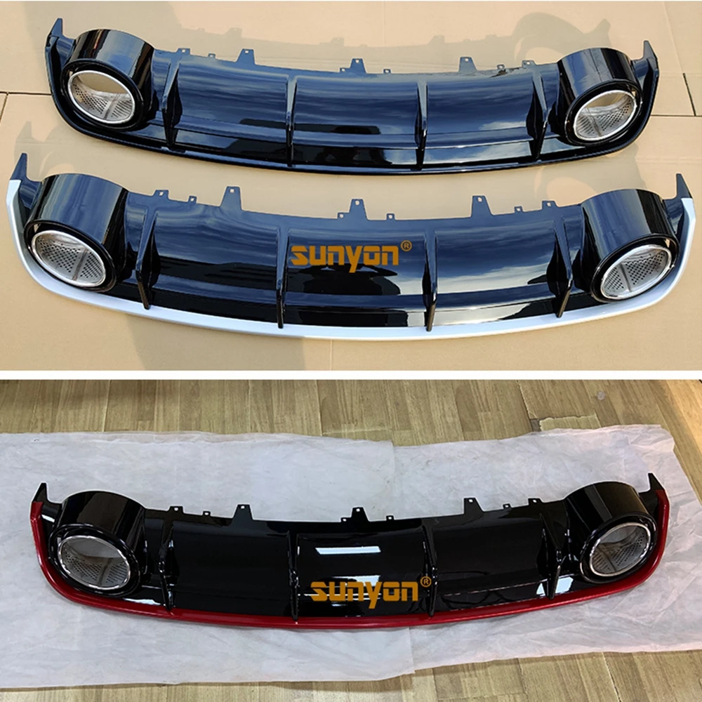 

PP Car Rear Bumper Diffuser Lip Spoiler for Audi A6 S-line S6 Hatchback Avant Touring 2015 - 2018 Not for RS6 Bumper Guard