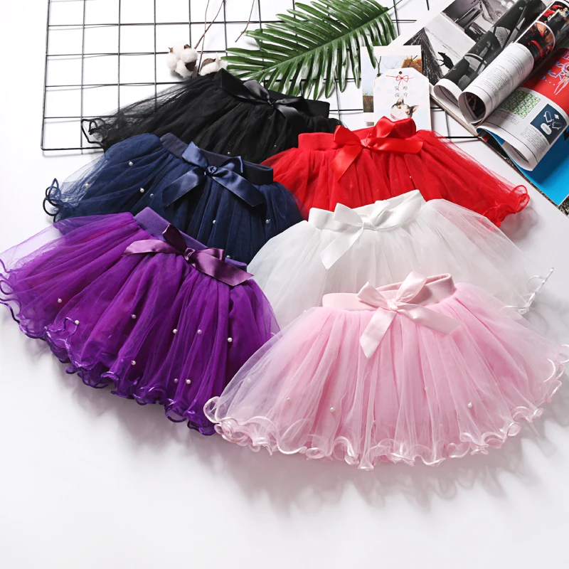 Весенне летняя юбка пачка для девочек детская с рюшами мини Детская бальная