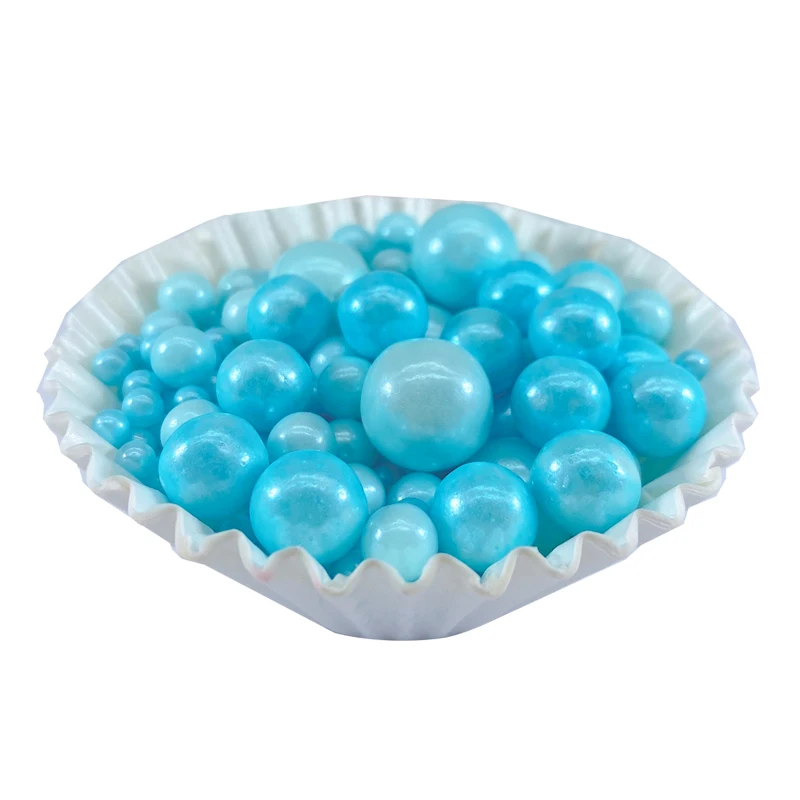 50 г съедобных синих бусин жемчуг сахарный шар помадка выпечка торта сделай сам