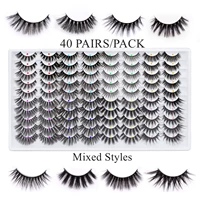 8203040 pairs 3d mink lashes pack messy fluffy long faux cils packaging wholesale in lotsmix dramatic natrual mink eyelashes