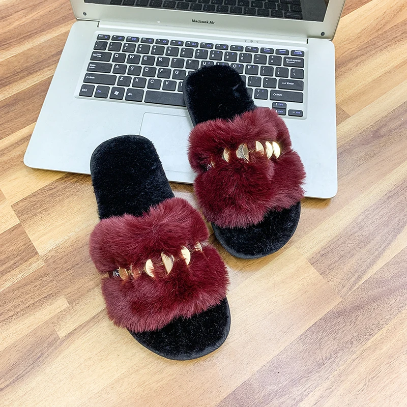 MoneRffi/женские домашние пушистые тапочки женские милые плюшевые вечерние меховые