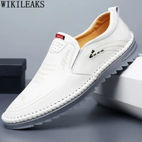 leather casual shoes man designer slip on shoes for men 2021 fashion brown loafers shoes men zapatos de hombre chaussure homme