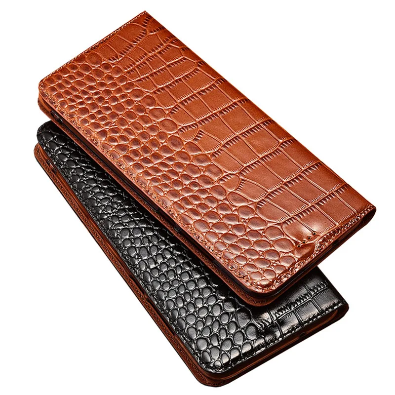

Case for Ulefone Note 7P Crocodile pattern Genuine Leather Flip wallet Cover for Ulefone Note 7P Phone cases
